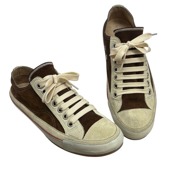 Dries Van Noten Brown and Cream Suede Retro Inspired Sneakers Women’s size 9.5. - Picture 12 of 12